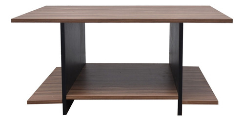 Mesa de Centro Portugal Doble Estante Minimalista by Hogare Color Choco-parota