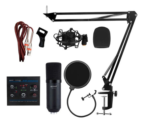 Kit Studiocaster Lexsen Mic Lm-260 Xlr + Interface