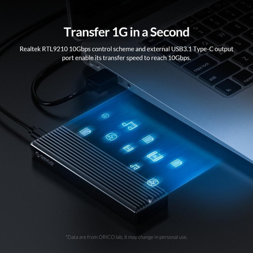 De M.2 Nvme Gabinete Tipo C 10 Gbps Sata Drive Con Cable Usb
