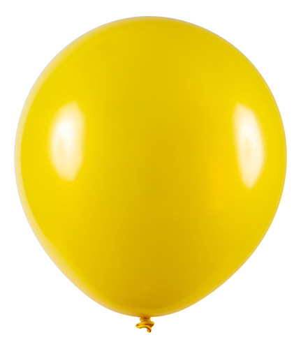Balão De Festa Metalizado Amarelo Nº8 20cm - 50 Unidades