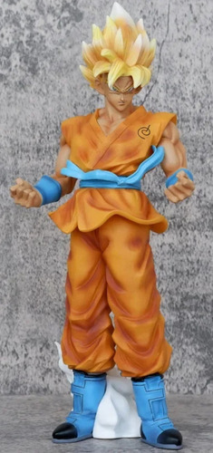 Estátua Goku Super Sayajin Blue + Cabeça Ssj 2 Dbz 30cm. (Usado)