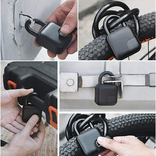 Imagen 2 de 8 de Candado De Seguridad Inteligente Huella Dactilar Inalámbrico
