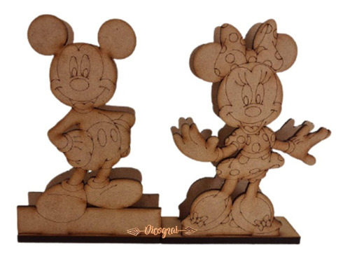 Servilletero Mickey Minnie Mouse Grabado Personalizado 20pzs
