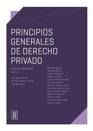 Principios Generales De Derecho Privado  Genovesi Luilkj