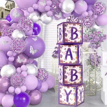 Comprar Cajas Para Bebé Con Letras Para Baby Shower, 4 Cajas De Glob