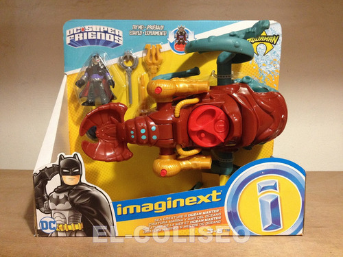 Imaginext Criatura Marina Y Amo Del Oceano Con Luz En Ojos