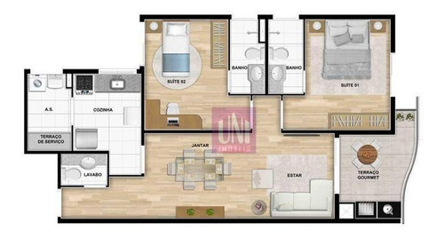 Imagem 7 de 7 de Apartamento Com 2 Dormitórios À Venda, 77 M² Por R$ 480.960,10 - Vila Mussolini - São Bernardo Do Campo/sp - Ap1716