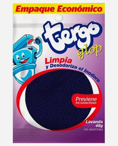 Limpiador Inodoros Pastillas Tergo Glop 48 Gr Lavanda