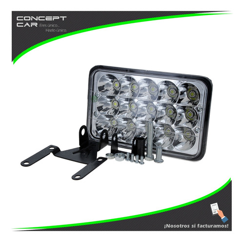 20 Faros Unidad Cuadrada Rectangular 15 Leds 4x6 Alta/baja