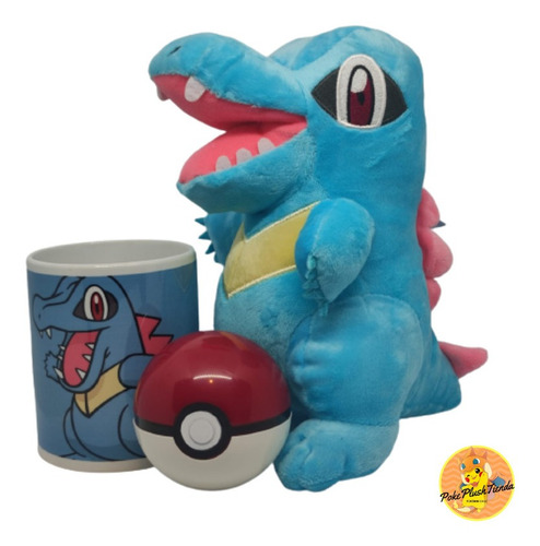 Totodile Peluche Pokémon Taza Y Pokebola 