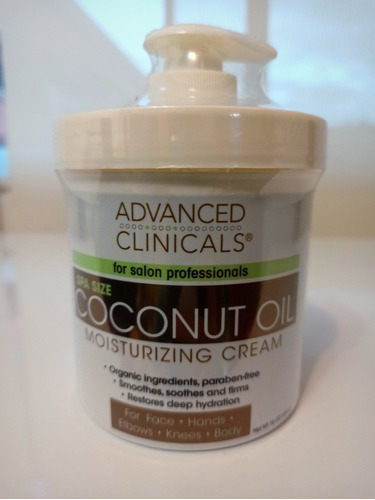 Crema Hidratante Coconut Oil De Advanced Clinicals 454 G.