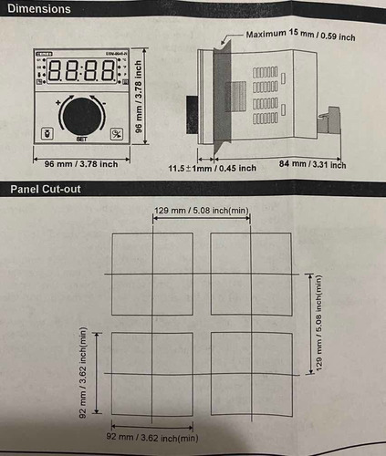 Imagen 5 de 6 de Control De Temperatura Emko Esm-9945-n 110 O 220v -200-1700g
