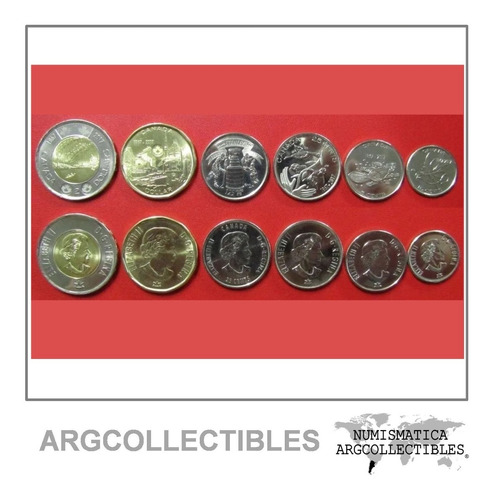 Canada Set De 6 Monedas 2017 Unc Sin Circular Cent - Dollar