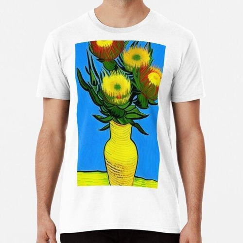 Remera Flores De Protea De Van Gogh En Un Jarrón (#05) [¡cre