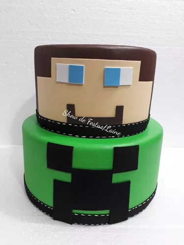 Bolo do tema Minecraft 