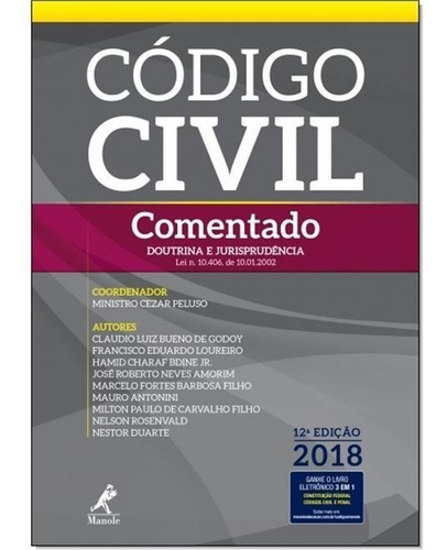 Código Civil Comentado - Novo - 2018