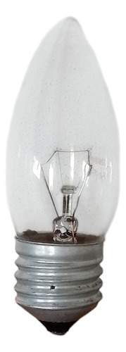 Lampara 220v 40w E27 Vela Transparente Ideal Araña Pack X10 Blanco Cálido