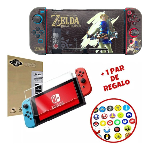 Kit Nintendo Switch + Case Protector + Mica Thumb  03