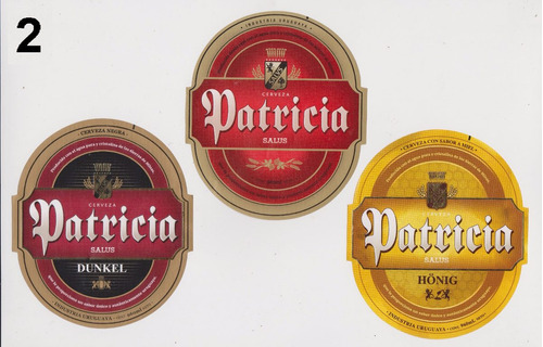 Eb+ Lote Nº2 De Etiquetas De Cerveza Patricia (sin Uso)