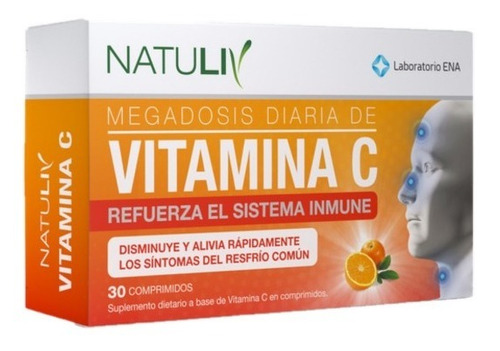 Natuliv Vitamina C Refuerza El Sistema Inmune X30 Comp. 