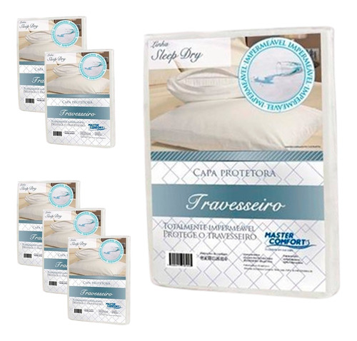 Capa De Travesseiro Protetora Sleep Dry Impermeável 6 Peças