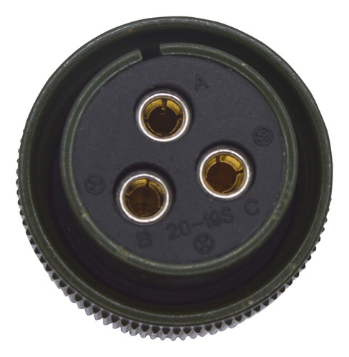 Conector Militar Plug Recto 3p Hembra Teknopower Tp-mpg-3sf