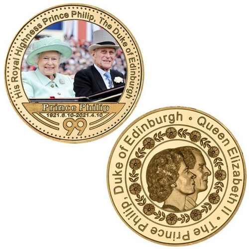Moneda De La Reina Isabel 2 - Principe Philip Duke Edinburgh