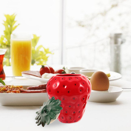 Frasco Cerâmico Selado Para Chá Em Forma De Morango Desktop
