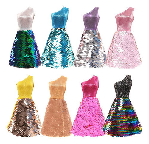 Y 8 Peças De Vestidos De Boneca, 11,5 Brinquedos Para