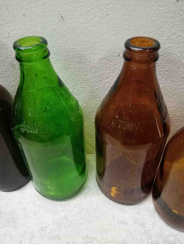 Lote (11) Antiguas Botellas De Cervezas Vacías Coleccionables (Usado)