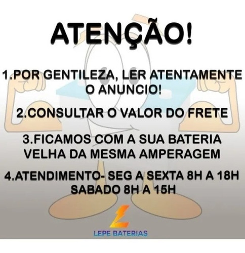 Bateria Automotiva Cral 80 Amperes 12 V Com Nota Fiscal