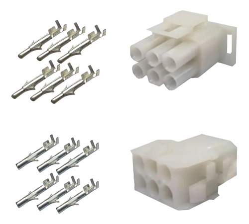 Conector Hylok 6 Canais Kit Macho Fêmea Terminal Uso Geral