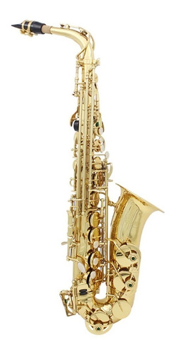 Saxofón Alto De Alta Calidad Kit Completo A Escoger Color Color Dorado