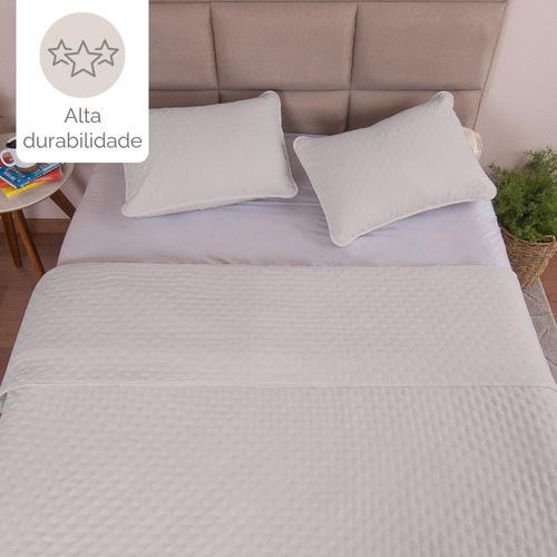 Colcha Cobre Leito Casal Kit Com 3 Peças Micro Percal Macio