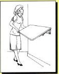 Imagem 9 de 10 de Mesa De Parede Dobrável 60x41 Suporte Branco Prateleiras