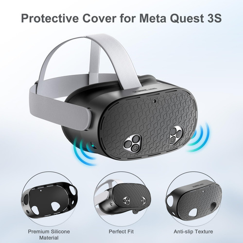 Funda De Silicona Para Meta Quest 3s Confortable Y Protector
