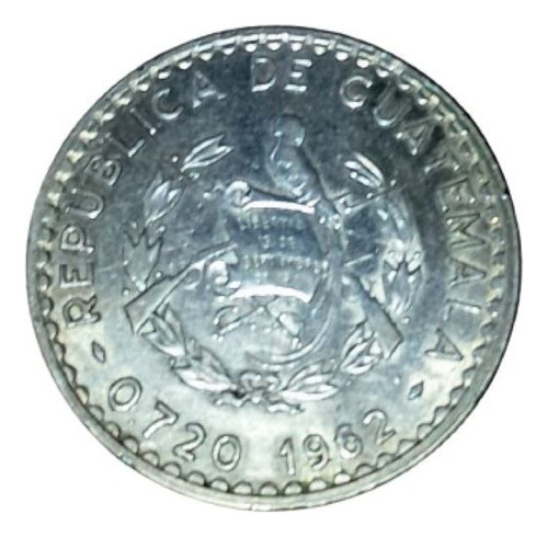 Monede Guatemala De Plata 50 Centavos 1962 V.f. 