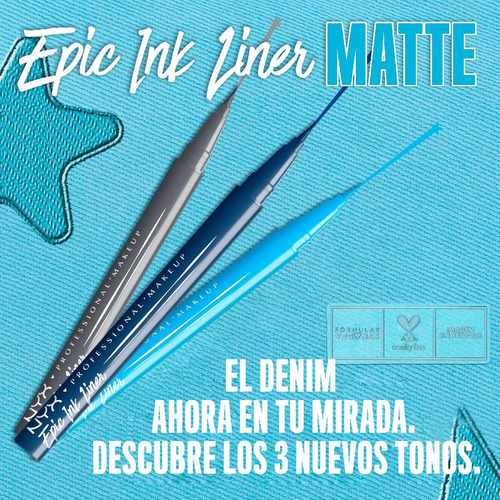 Delineador De Ojos Epic Ink Liner Matte De Nyx Midnight Rise Mate