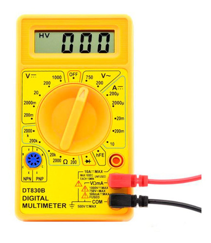 Multimetro Testador Digital Dt-830b Com Cabo Dt830b Dt 830b