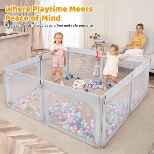 Corral Plegable Seguro Para Ninos Con Malla Transpirable