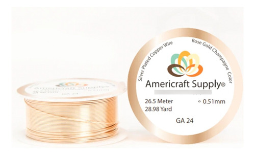 Alambre De Cobre Rose Gold | Ga 24 | Americraft Supply (24aa