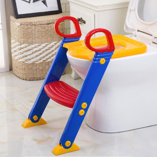 Imagen 4 de 10 de Adaptador De Inodoro Para Niños Escalera + Asiento