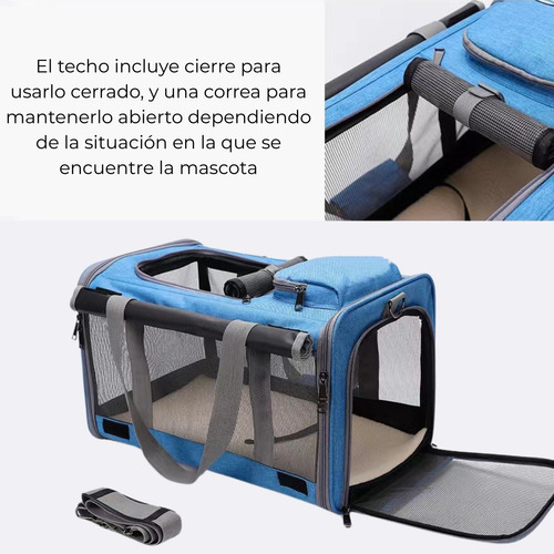 Canil Bolso Transporte Tela Gatos Perros Pequeños 47x26x29cm