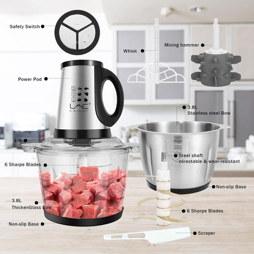 Procesadores De Alimentos Grandes De 16 Tazas, Picadora De C