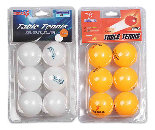 Set 6 Pelotas Ping Pong - Tenis De Mesa Mix Color Lisas