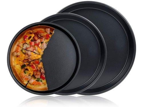 Oferta Asadera Redonda Baja Pizza Pan Acero Antiadherente