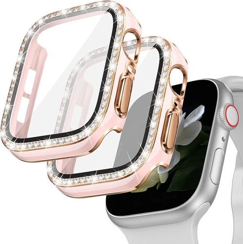 2 Fundas Para Apple Watch Series 6,5,4 Se/40 Mm/ Color Rosa