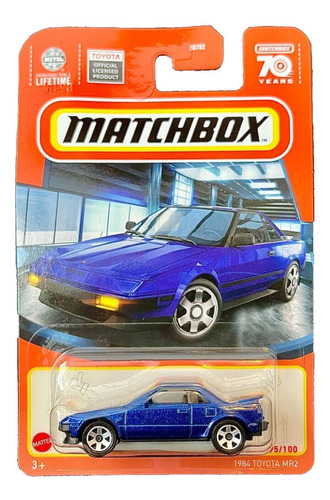 Toyota Mr2 Luces Abajo Blue Matchbox (95)