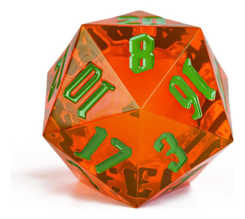 Poludie Giant D20 D&d Dice Poliedal Dice 55 Mm, 20 Lados,