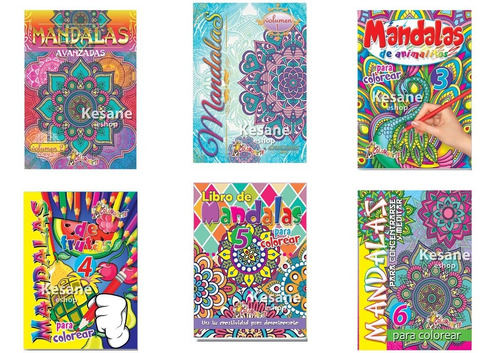 Imagen 1 de 3 de Mandalas Iluminar Colorear Paquete Varios Libros